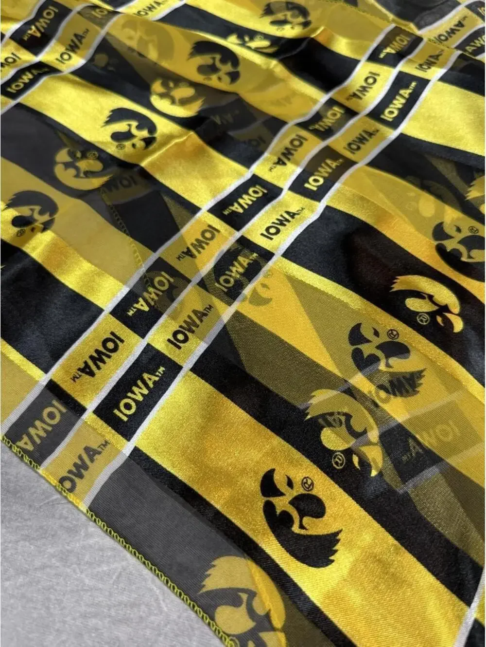 Iowa Hawkeyes Sandol Black Gold Tigerhawk Scarf NCAA Game Day